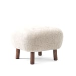 &Tradition - Little Petra Pouf Sheepskin Moonlight 17mm/Walnut