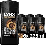Lynx Dark Temptation 12 hours of irresistible smell Shower Gel 6 x 225 ml