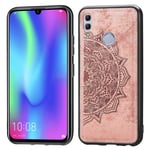 LLLi Mobile Accessories for HUAWEI Embossed Mandala Pattern Magnetic PC + TPU + Fabric Shockproof Case for Huawei Honor 10 Lite(Black) (Color : Rose Gold)