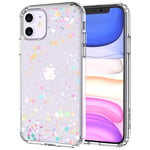 MOSNOVO iPhone 11 Case, Colorful Confetti Pattern Clear Design Transparent Plastic Hard Back Case with TPU Bumper Protective Case Cover for Apple iPhone 11 (2019)