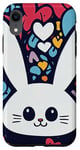Coque pour iPhone XR Happy In Love – Lapin super mignon Chibi Anime Bunny Rabbit