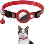 Trolsk Pet Collar (AirTag) - halsband för Airtag - Röd