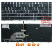 New Keyboard for HP ProBook 430 G5 440 G5 445 G5 US silver Frame backlit