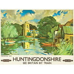 Wee Blue Coo Advert Travel Huntingdonshire Hemingford Grey British Railways Art Print Poster Wall Decor 12X16 Inch