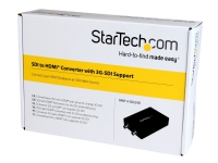 StarTech.com SDI to HDMI Converter - 3G SDI to HDMI Adapter with SDI Loop Through Output - SDI to HDMI Audio/Video Adapter - 755ft (230m) (SDI2HD) - Videokonverter - 3G-SDI - HDMI, 3G-SDI - svart