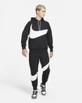 Mens Nike Tech Fleece Swoosh Hoodie Pullover Black White Size Large DD8222 010