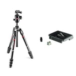 Manfrotto MKBFRTC4GT-BH Befree Advanced GT Camera Tripod Kit & 200PL, Quick Release Plate with 1/4 Inch Screw, Compatible with DSLR, Compact System Camera, Mirrorless