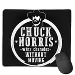 Chuck Norris Wins Charades Without Moving Customized Designs Non-Slip Rubber Base Gaming Mouse Pads for Mac,22cm×18cm， Pc, Computers. Ideal for Working Or Game