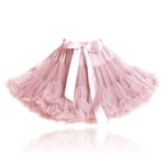 DOLLY BY LE PETIT TOM pettiskirt w/doll skirt – rose pink - small 4-6 år