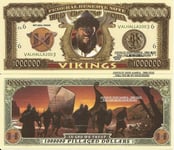 Novelty Dollar Vikings Valhalla One Million Pillaged Dollar Bills X 2