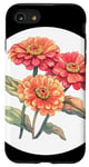 Coque pour iPhone SE (2020) / 7 / 8 Beaux zinnias pour les amateurs de bouquets et de fleurs