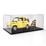 icuanuty Acrylic Display Case for Lego 10271 Fiat 500, Dustproof Display Box for Models Collectables (Only Case)