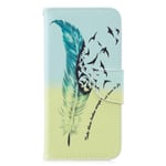 Skhawen Samsung Galaxy A52 Case Flip, PU Leather Protective Wallet Magnetic Clasp Viewing Kickstand Card Holder Cover for Samsung Galaxy A52, Feather & Birds