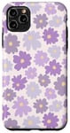 Coque pour iPhone 11 Pro Max Motif floral rétro lilas lavande violet clair