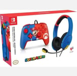 Nintendo Switch Mario Controller & Headset Bundle NEW