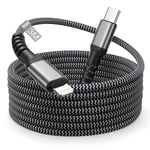 Câble USB C iPhone 3M, Cable USB C vers Lightning 3M Long [Apple Certifié MFi] Câble iPhone Charge Rapide Fil Chargeur iPhone Rapide Cordon pour iPhone 14 13 12 11 Pro Max Mini XR XS Max X 8 SE, iPad