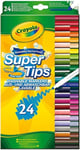 CRAYOLA SuperTips Colouring Pens Felt Tip Pens Assorted Colours (Pack of 24)