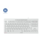 CHERRY STREAM KEYBOARD TKL - tangentbord - QWERTZ - tysk - grå, vit Inmatningsenhet