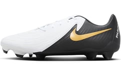 Nike Homme Phantom Gx II Academy FG/MG Chaussures de Football, Pièce en Or Blanc et Noir MTLC, 37.5 EU