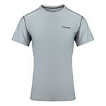 Berghaus Men's 24/7 Short Sleeve Crew Tech Baselayer T-Shirt, Monument Grey, M