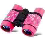 Barnkikare Kompakt Fällbara Kikare Barn Pojkar Flickor Födelsedagspresent 4x30 Mini Kikare Vattentät Pink