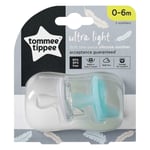 2 x Tommee Tippee Ultra-Light Soft Silicone Baby Soother - 0-6m - BPA Free Dummy