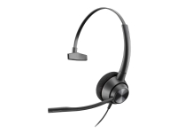 Poly EncorePro 310 - EncorePro 300 series - headset - på örat - kabelansluten - aktiv brusradering - Quick Disconnect - svart - Certifierad för Skype for Buisness