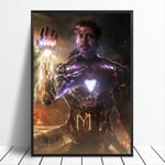 MZCYL Poster And Prints Avengers Endgame Iron Man Thanos Infinity Gauntlet Movie Poster Canvas Painting Home Decor Frameless 40cmx60cm H510M
