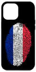Coque pour iPhone 13 Pro Max Drapeau France Empreinte Pays