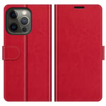 Crazy Horse iPhone 13 Pro Max telefondeksel - Rød