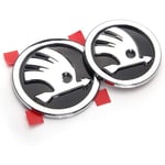 Bakre Främre Bil Bakom Emblem Grill 3d Metallisk Klistermärke För Skoda Auto Kaross Dekoration Logo Styling