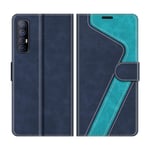 MOBESV OPPO Find X2 Neo Case, Phone Case For OPPO Find X2 Neo, OPPO Find X2 Neo Phone Cover, Magnetic Flip Wallet Case for OPPO Find X2 Neo Phone Case, Stylish Blue