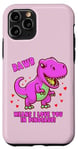 iPhone 11 Pro Rawr Means I Love You In Dinosaur with Big Pink Dinosaur Case