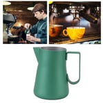 (350ml)Frothing Jug Pitcher Professional Latte Art Mouth Milk Frother Cup Green