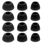 6 Pairs Silicone Earbuds Compatible with Samsung Replacement Earbuds Tips Black