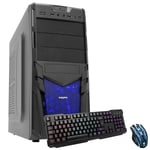 ULTRA FAST QUAD CORE Desktop Gaming PC Computer Bundle 3.9 8GB 1TB USB3 K&M D