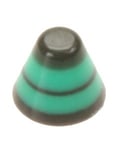 DualRing Spike Grön - 3 mm Akrylkula till 1,2 mm stång