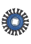 Bosch WBX428 4-1/2 in. Wheel Dia. X-Lock Arbor Carbon Steel Full Cable Knotted Wire Wheel