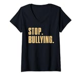 Womens Unity Day Orange Anti Bully Stop Bullying Anti Bullying V-Neck T-Shirt