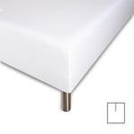 Formsydda lakan med u-split - 160x200 cm - Vit - 100% bomull - Formsydda lakan för madrass i justerbar säng