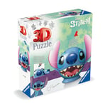 Ravensburger - Puzzle 3D Ball - Disney Stitch - A partir de 6 ans - 72 pièces numérotées à assembler sans colle - Support et accessoires de finition inclus - Diamètre : 13 cm - 11574