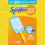 Swiffer Duster Kit Dammvippa, Rengöringsservetter, Dammfångare + 33 Påfyllningar