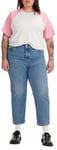 Levi's Women's Plus Size 501 Crop Jeans Medium Indigo Worn In (Blue) ,24 UK