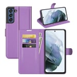 samsung Samsung Galaxy S21 FE PU Wallet Case Purple