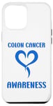 Coque pour iPhone 12 Pro Max Simple blue Heart quote Colon Cancer Awareness