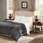 SCM Fluffy Soft Throw - flannel throw-Fleece Blanket Throws - Micro Velour Bed Throw Blankets - Versatile Blanket(130x150cm, Grey)
