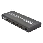 NÖRDIC HDMI Switch 4 til 1 Ultra HD 4K60Hz 4: 4: 4 HDCP2: 2 HD10 SPDIF og Stereo Dolby DTS HD PS3 / 4/5, Xbox, Apple TV, Chromecast, Nintendo Switch