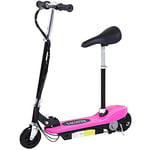 HOMCOM Outdoor Ride On Powered Scooter for kids Sporting Toy 120W Motor Bike 2 x 12V Battery - Pink