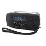 Vevradio med Solcellsladdare, Nödradio & Powerbank Endast vevradio
