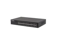 Intellinet 24-Port Gigabit Ethernet Switch, 24 x 10/100/1000 Mbit/s RJ45-Ports, IEEE 802.3az (Energy Efficient Ethernet), Desktop, 19" Rackmount, Metal - Commutateur - non géré - 24 x 10/100/1000 - de bureau, Montable sur rack